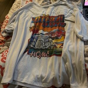 Vintage Graphic Tee with Car Print